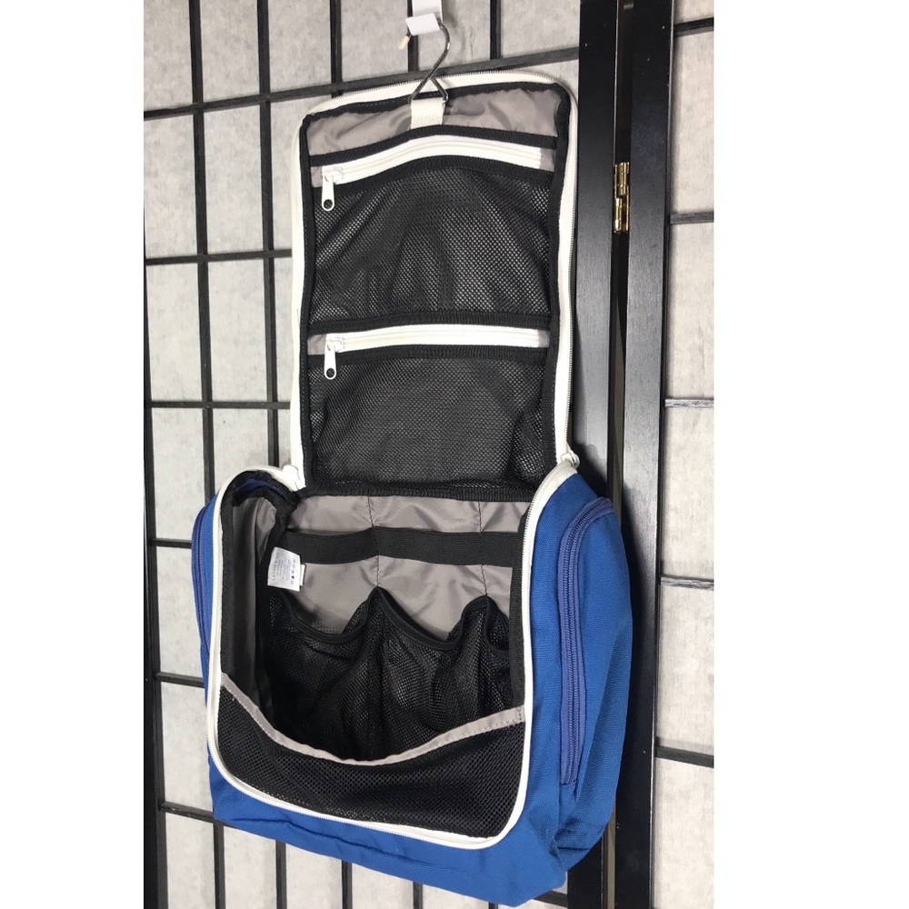 ‼️SOLD‼️ LANDS END Blue White Travel ZIP Up - Picture 3 of 8